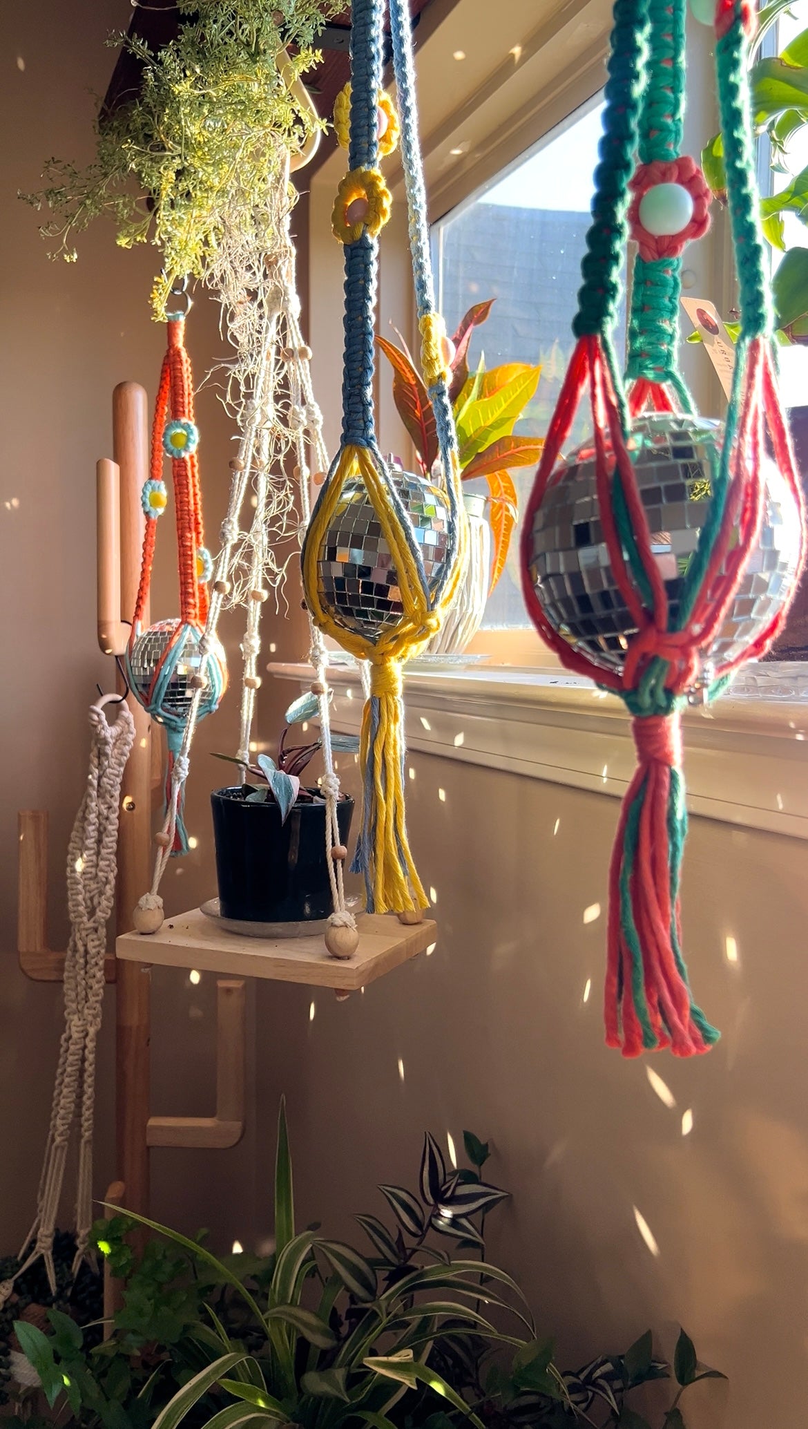 Macrame Disco Ball Hanger