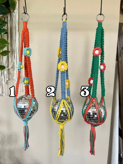 Macrame Disco Ball Hanger