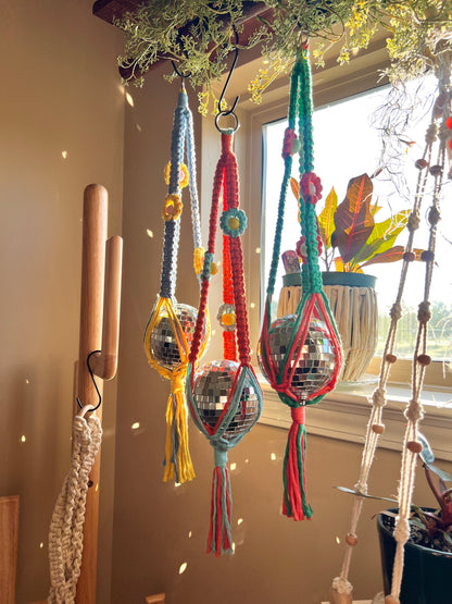 Macrame Disco Ball Hanger