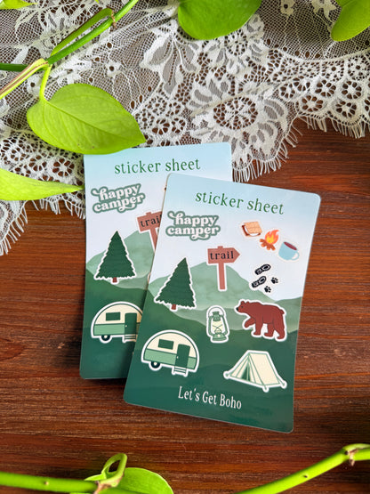 Happy Camper Sticker Sheet