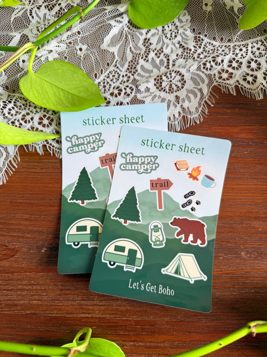 Happy Camper Sticker Sheet