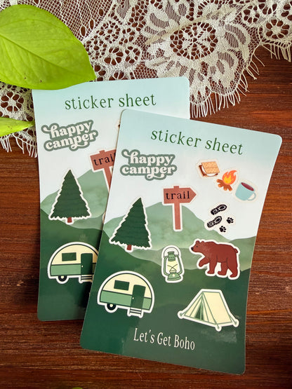Happy Camper Sticker Sheet