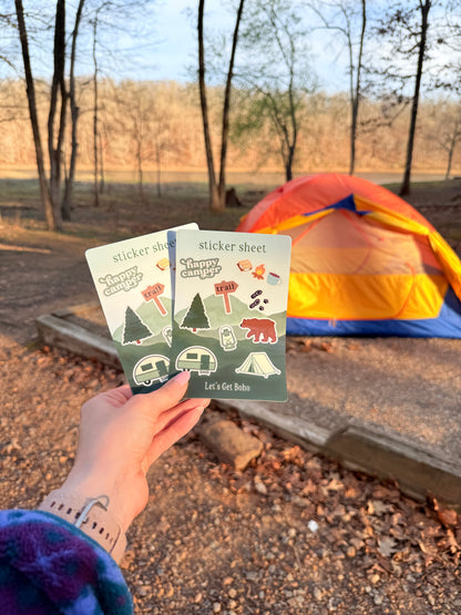 Happy Camper Sticker Sheet