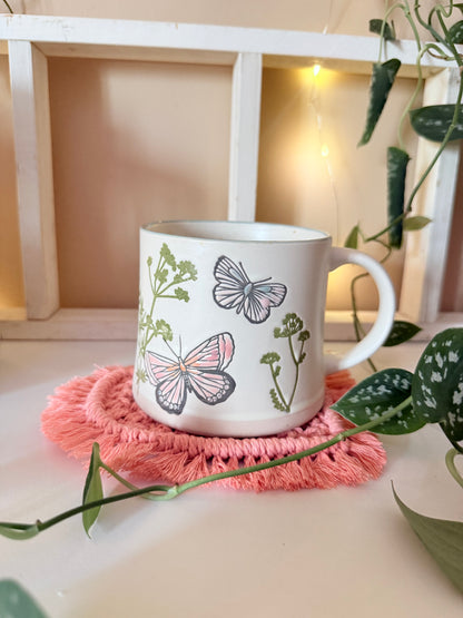 Macrame Heart Shaped Coasters