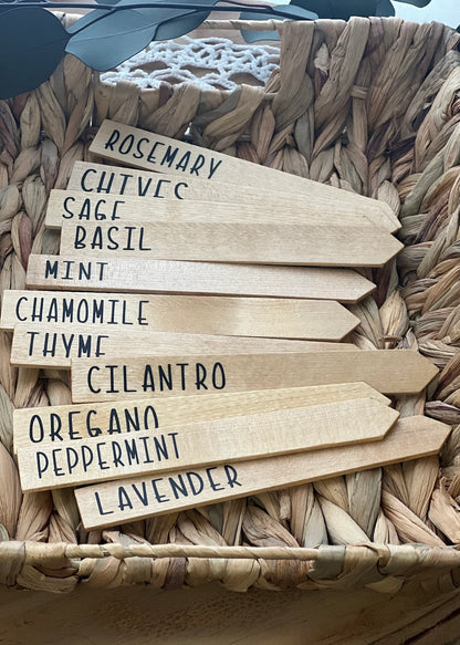 Herb Name Plant Markers