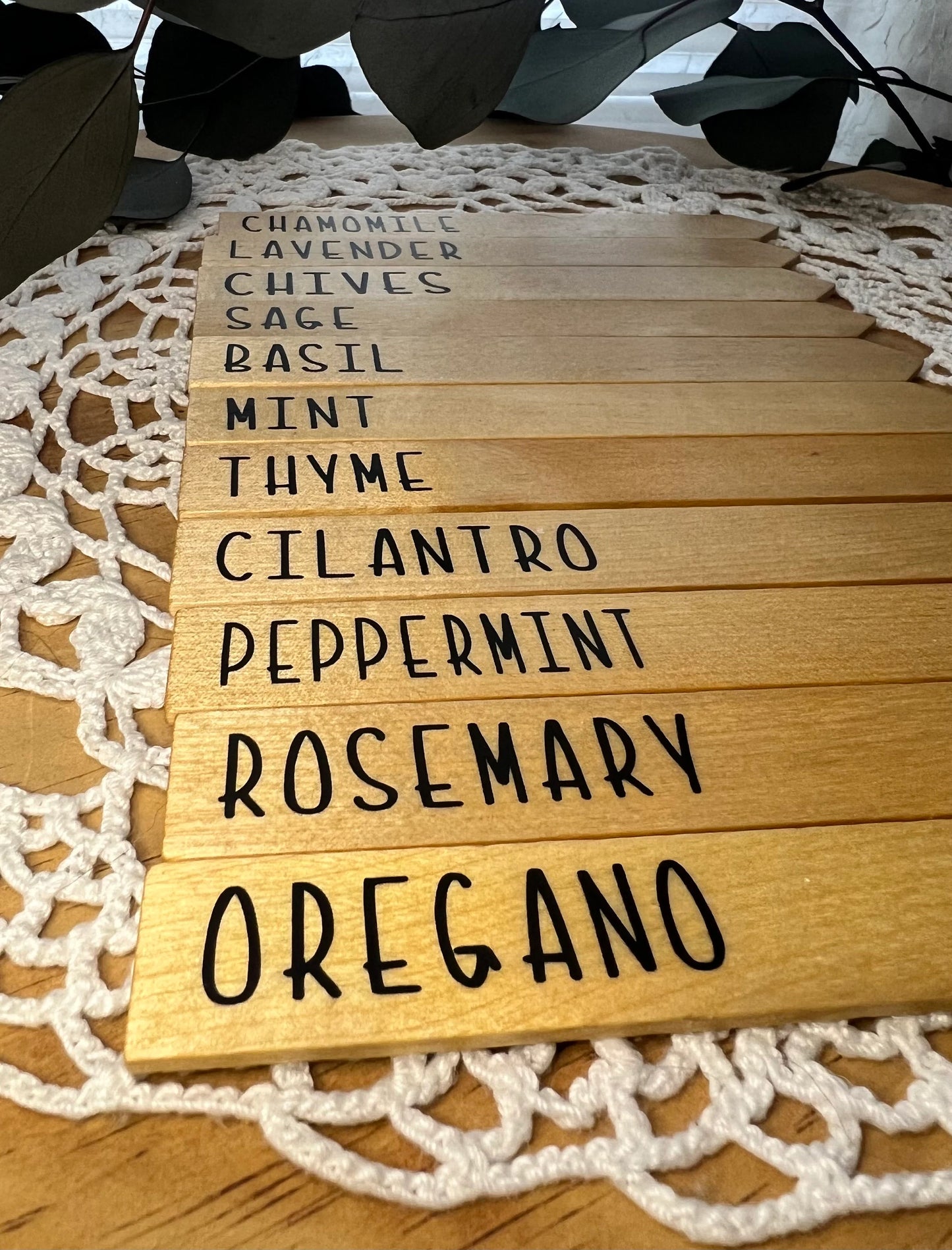 Herb Name Plant Markers