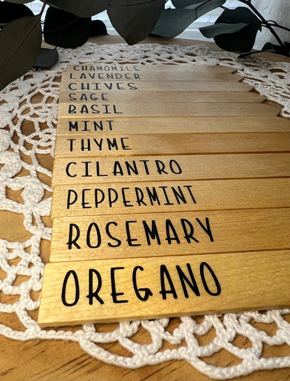 Herb Name Plant Markers
