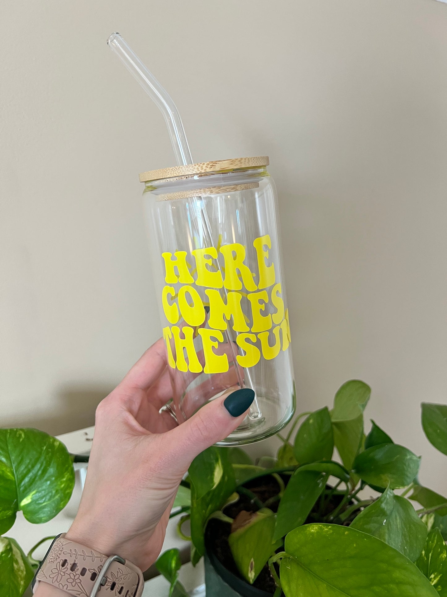 Here Comes the Sun Glass Cup