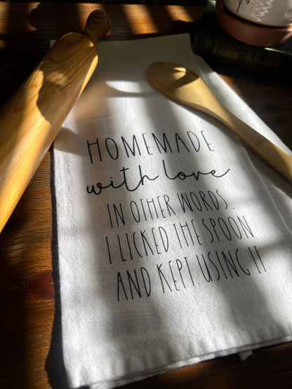 Homemade With Love Tea Towel