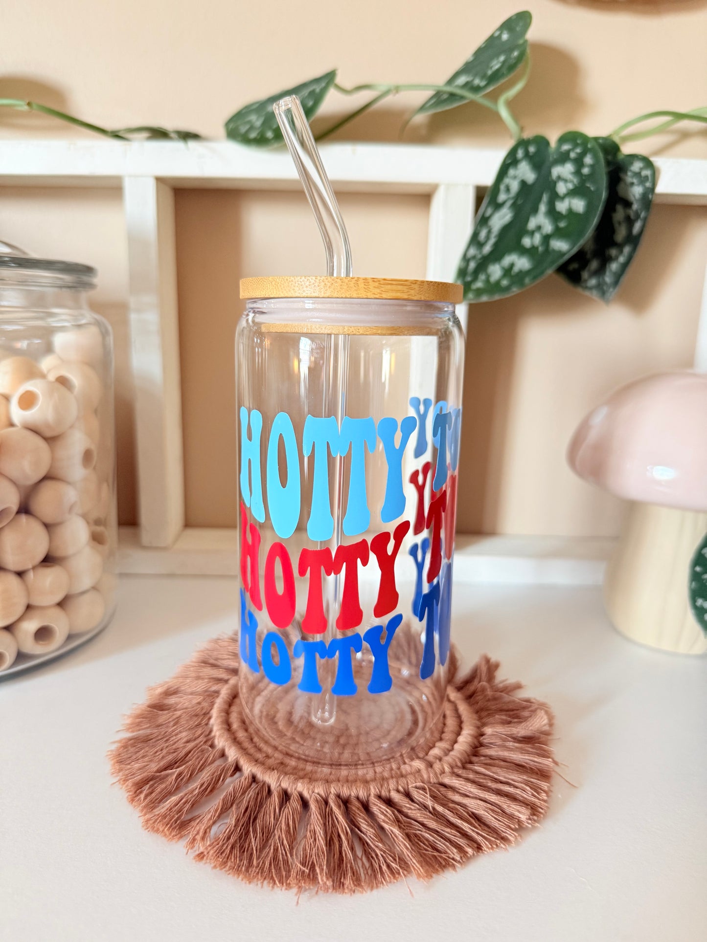 Hotty Toddy Retro Glass Cup