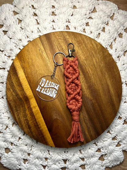 I'd Rather Be Reading Acrylic Keychain