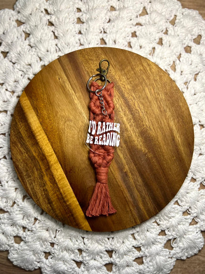 I'd Rather Be Reading Acrylic Keychain