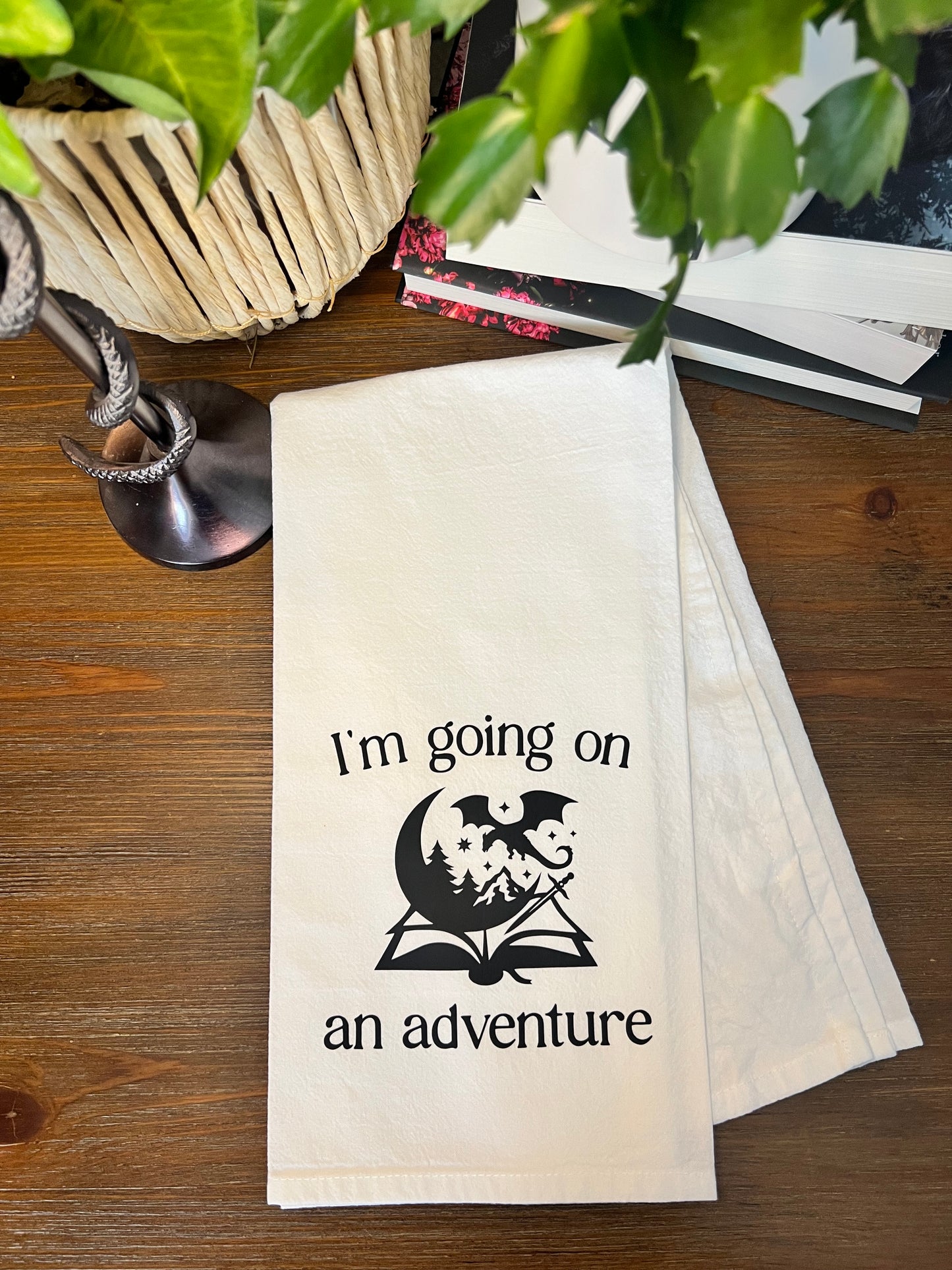 I'm Going on an Adventure Tea Towel