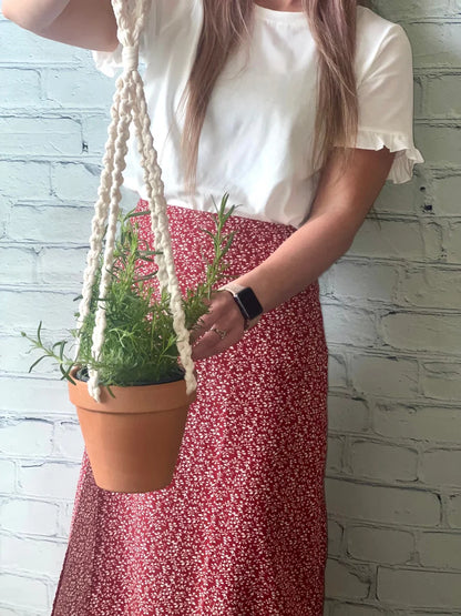 Macrame Hanging Terracotta Pot