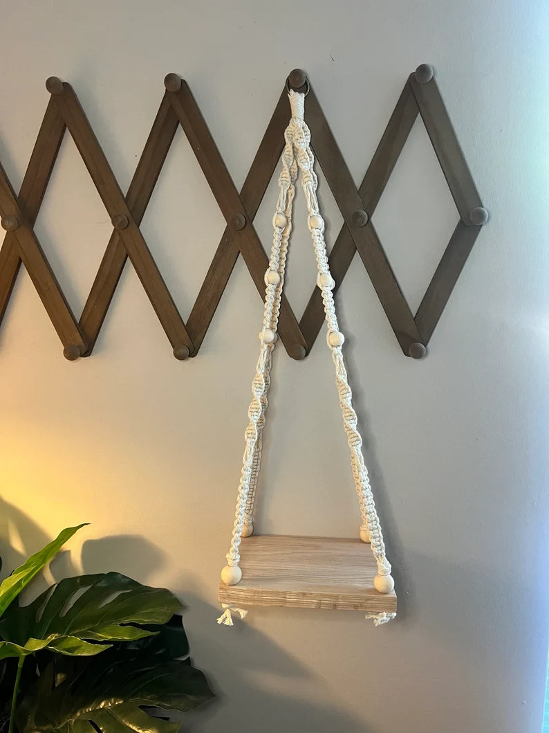 Macrame Hanging Plant Shelf
