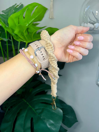 Macrame Wristlet Keychain