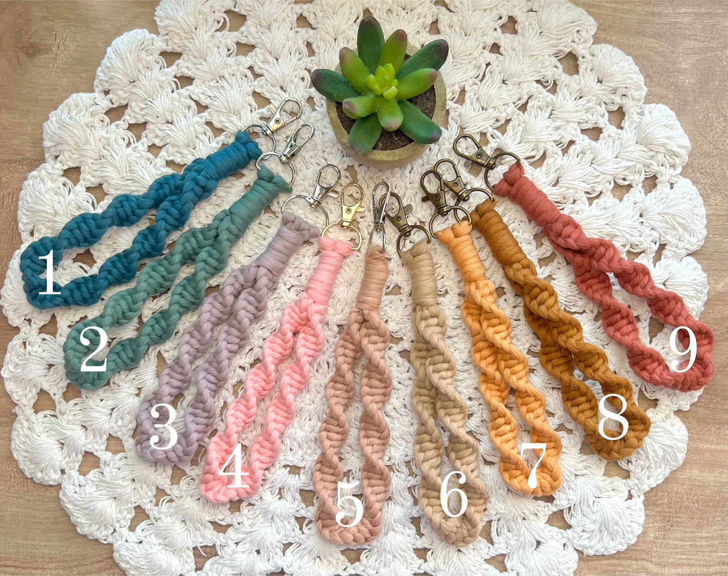 Macrame Wristlet Keychain