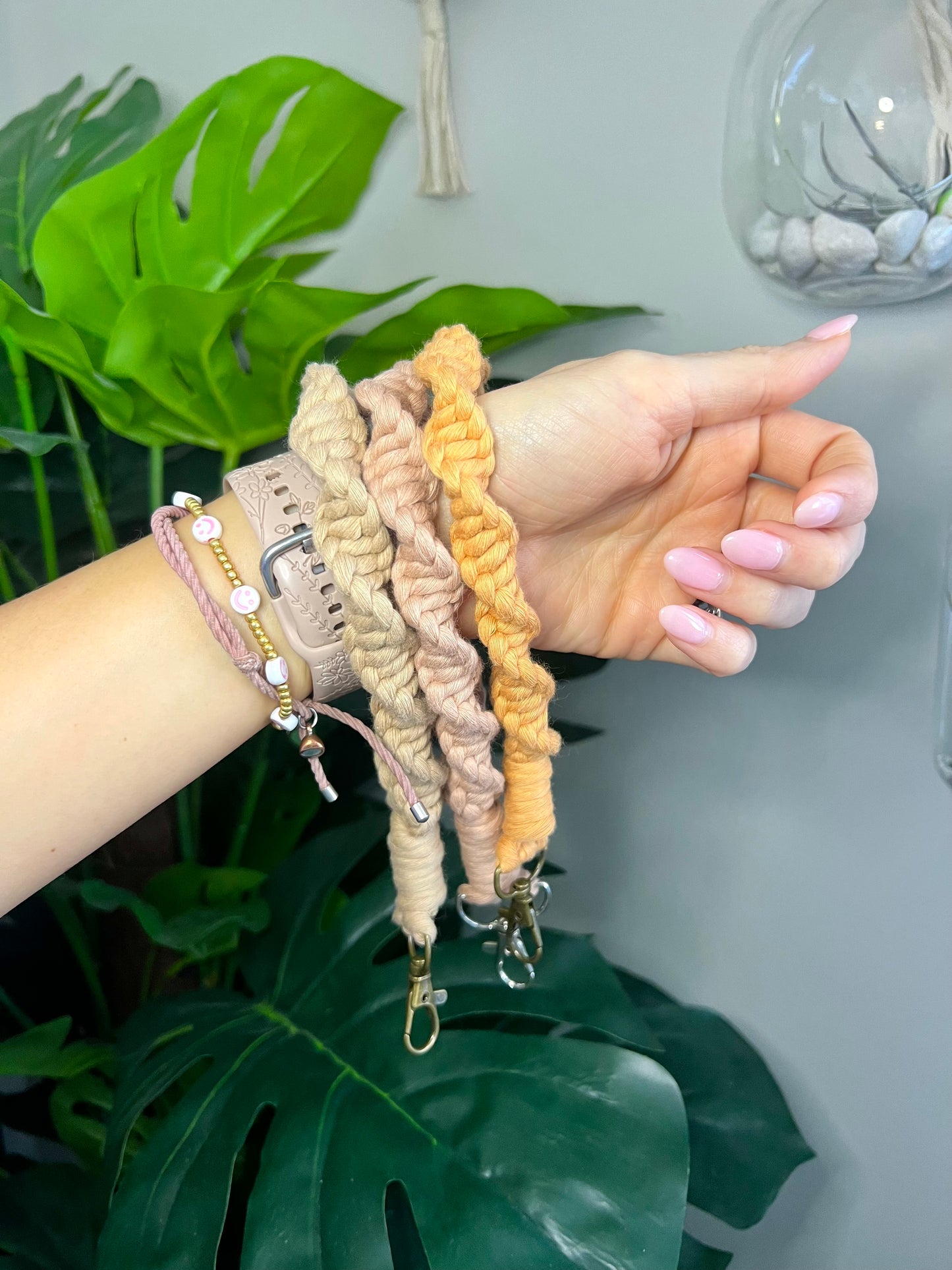 Macrame Wristlet Keychain