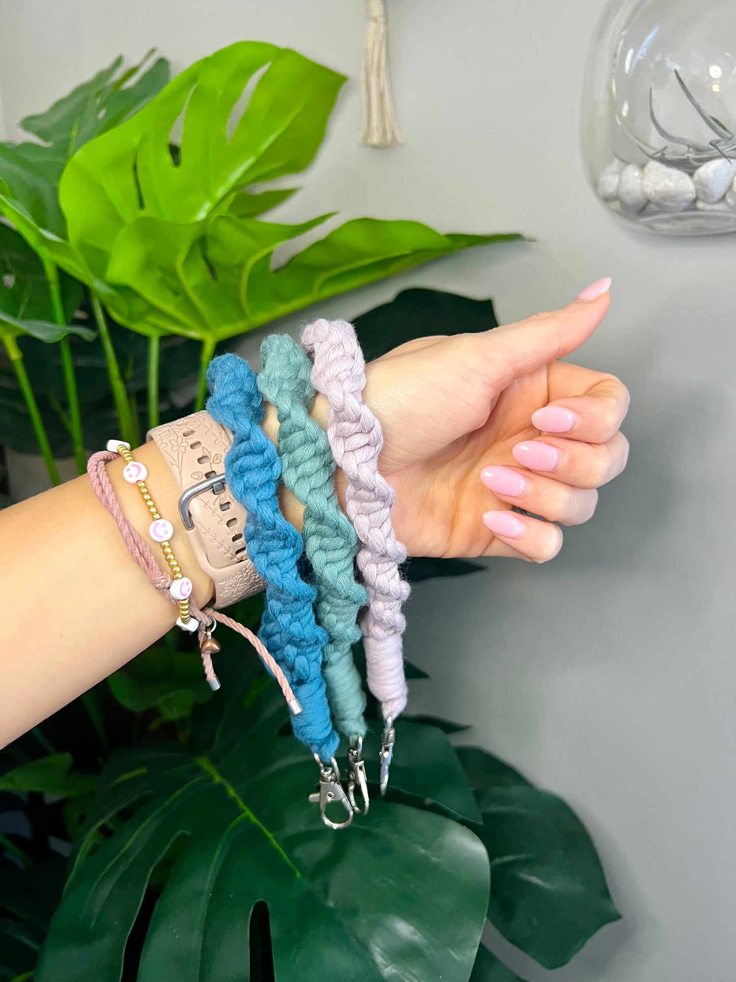 Macrame Wristlet Keychain