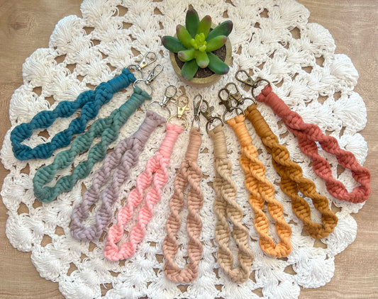 Macrame Wristlet Keychain
