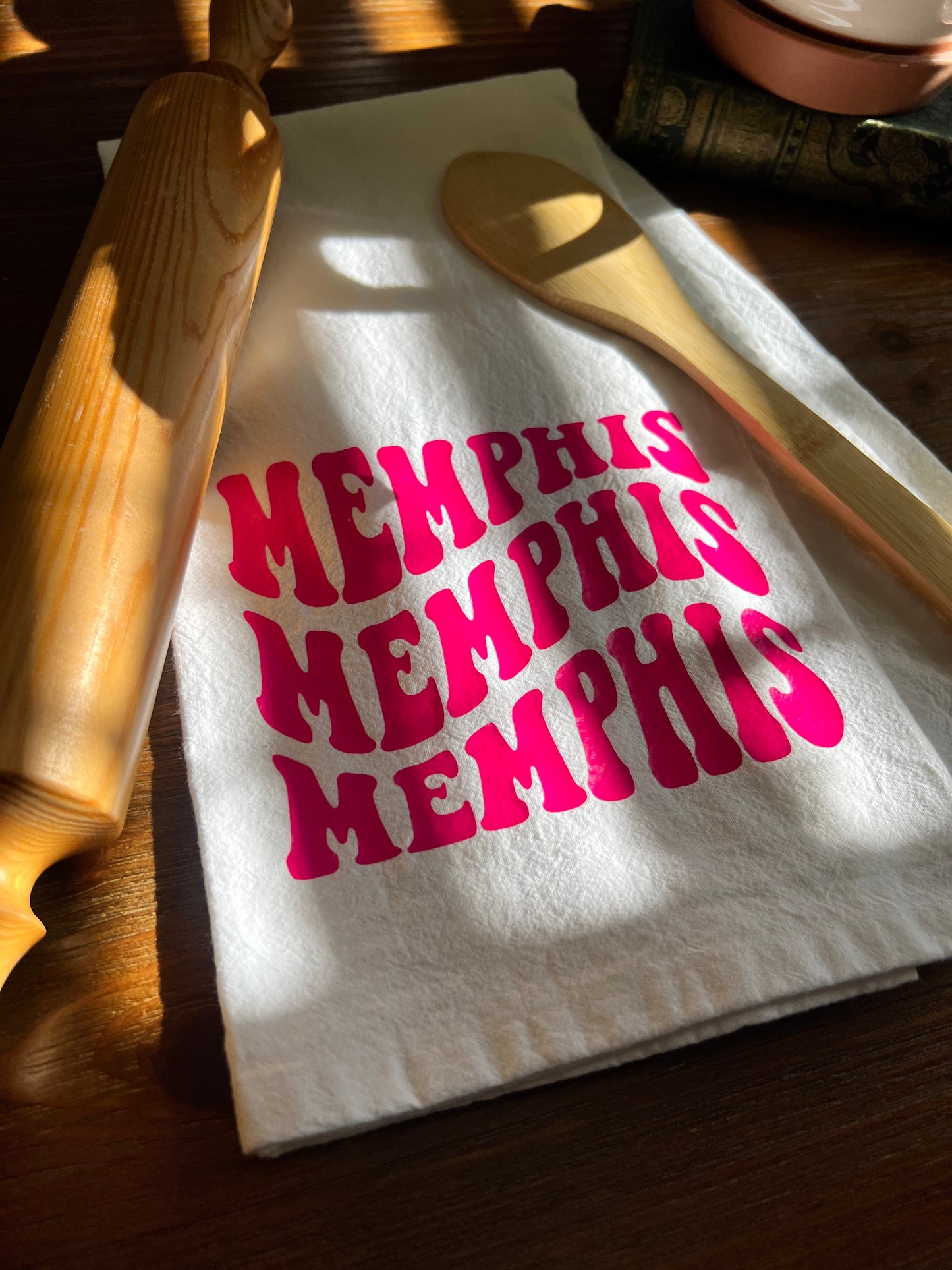 Pink Memphis Tea Towel