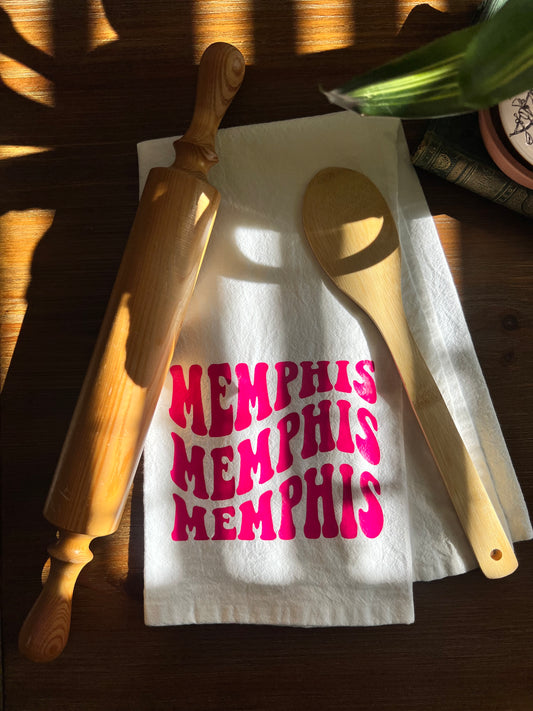 Pink Memphis Tea Towel