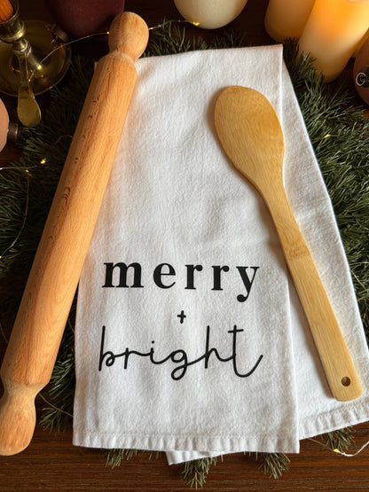 Merry and Bright Tea Towel