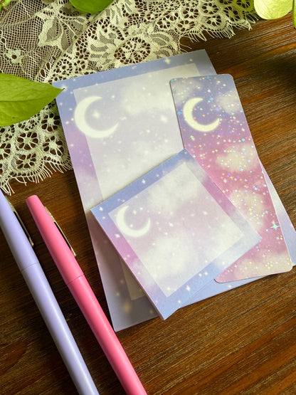 Pink Galaxy Stationery Set