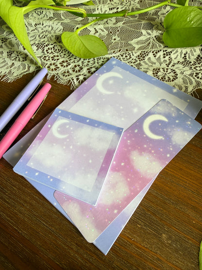 Pink Galaxy Stationery Set