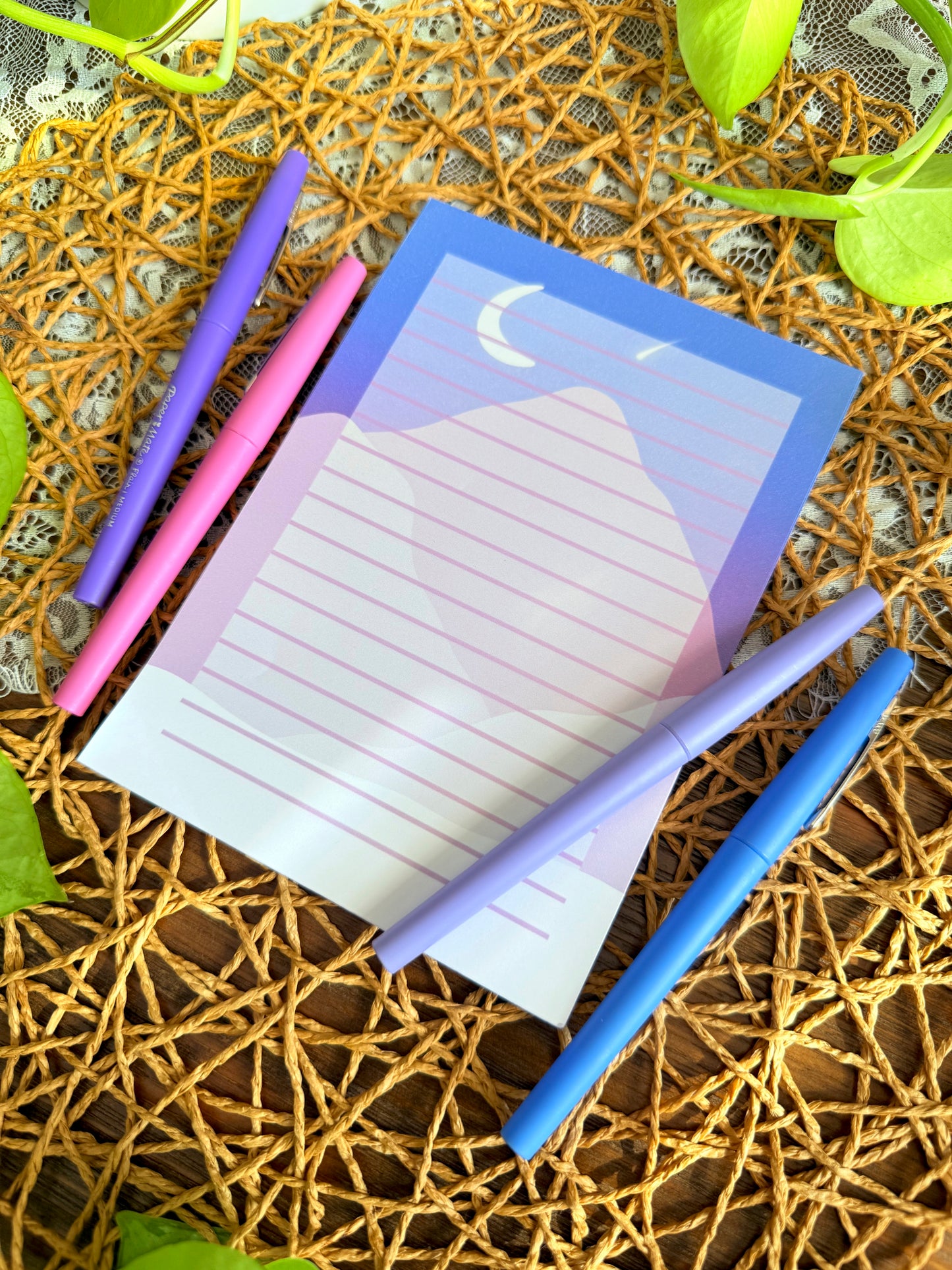 Pink Mountain Stationery Set