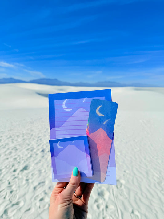 Pink Mountain Stationery Set