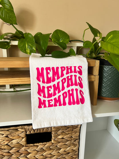 Pink Memphis Tea Towel
