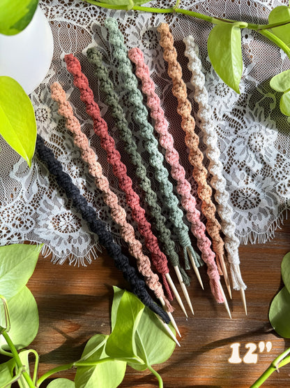 Macrame Plant Stake - 12"