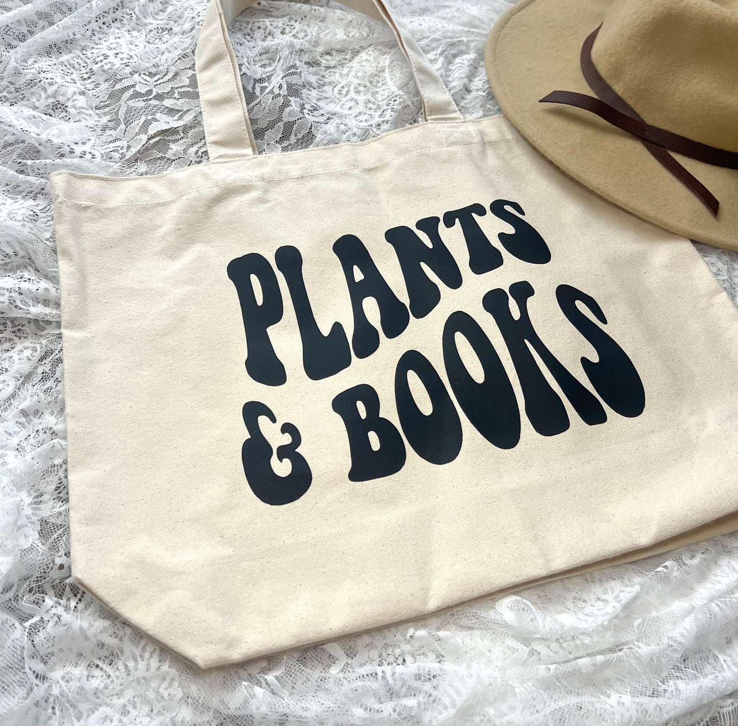 Plants and Books Tote Bag
