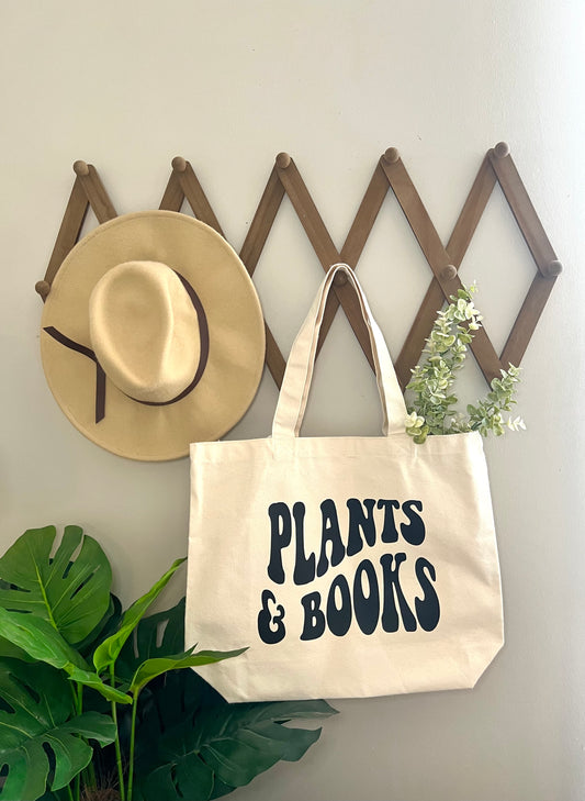 Plants and Books Tote Bag