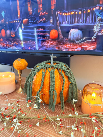 Macrame Pumpkin Cover
