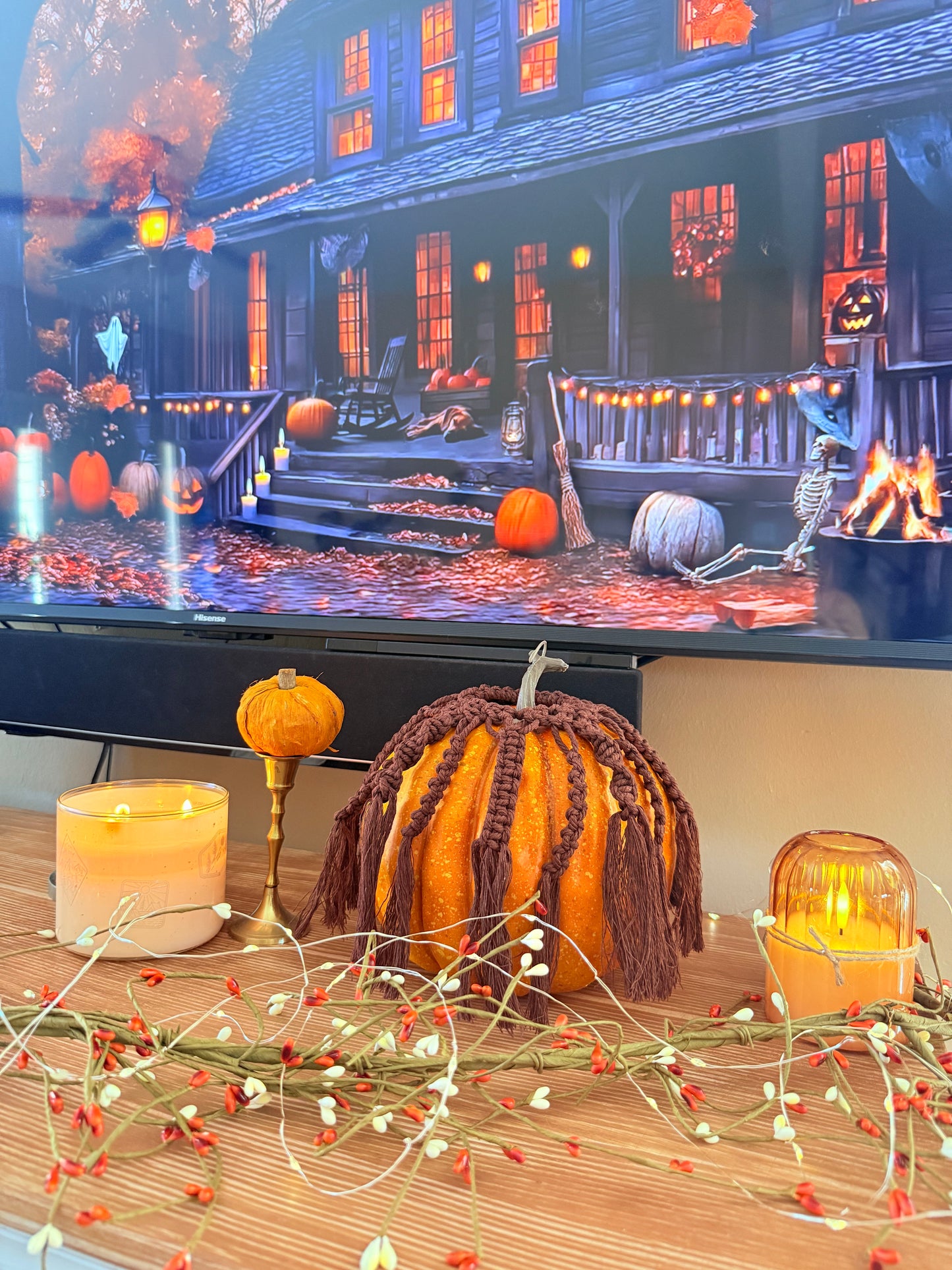 Macrame Pumpkin Cover