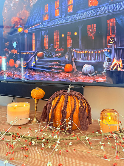 Macrame Pumpkin Cover