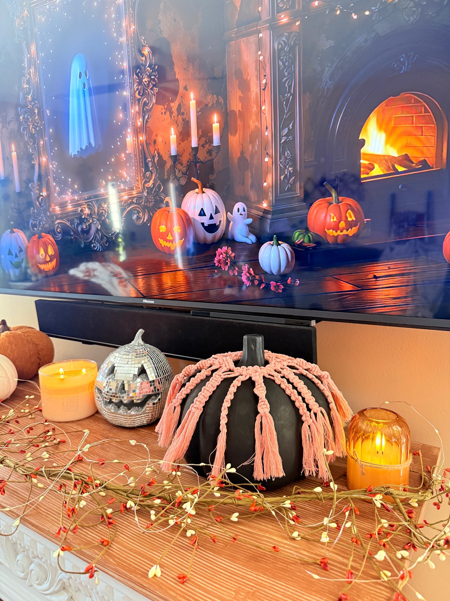 Macrame Pumpkin Cover