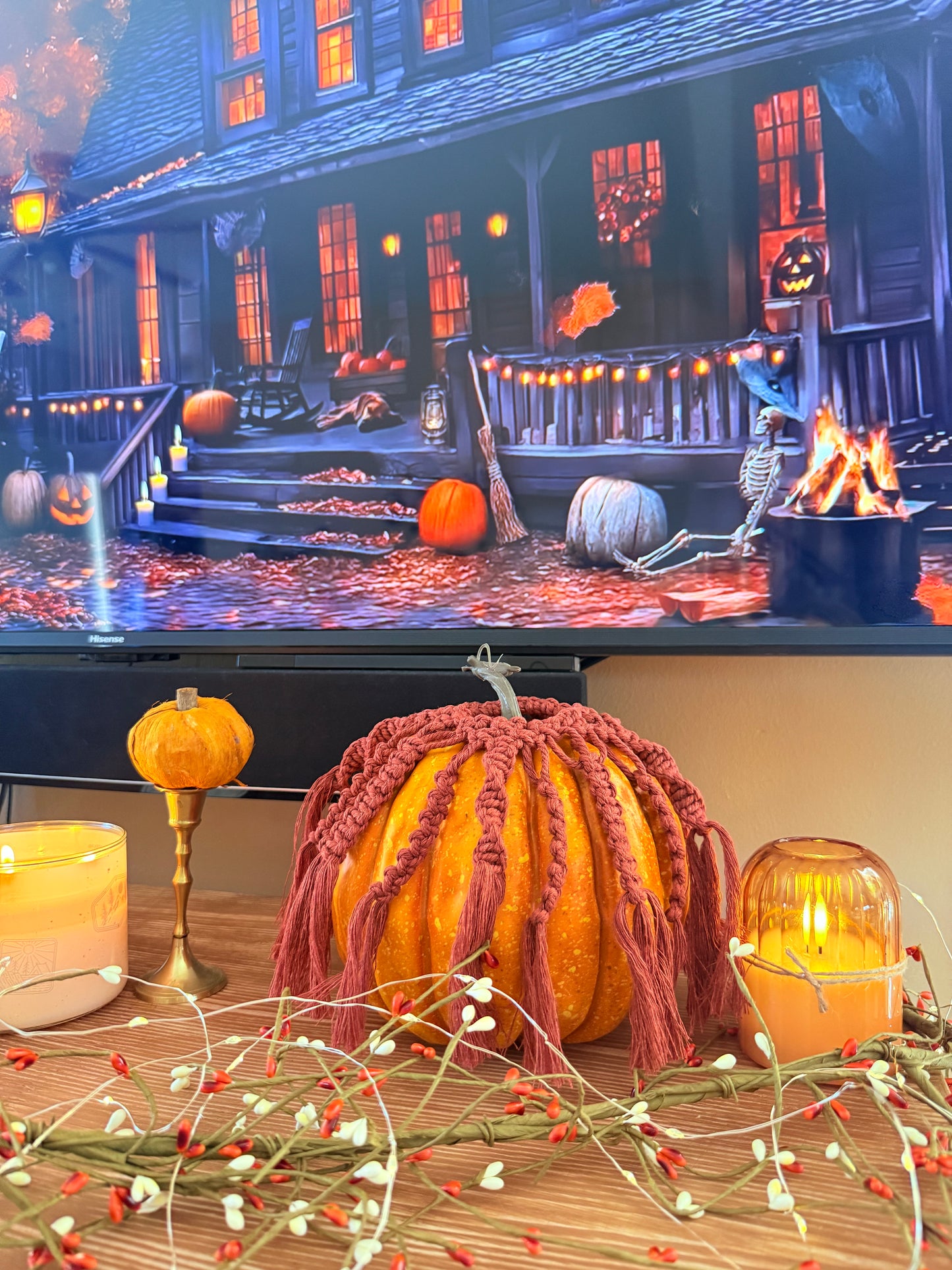 Macrame Pumpkin Cover