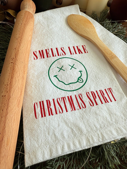Smells Like Christmas Spirit Tea Towel