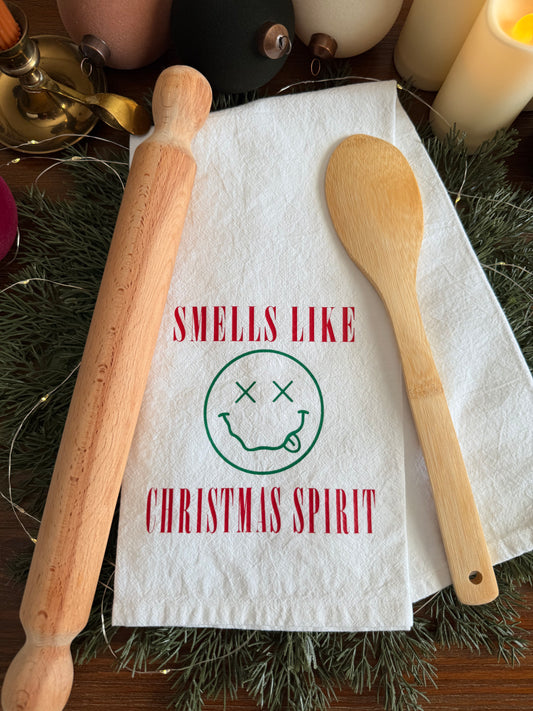 Smells Like Christmas Spirit Tea Towel