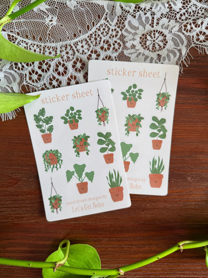 Smiling Plants Sticker Sheet