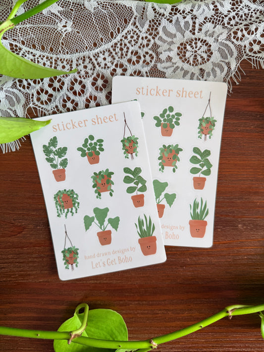 Smiling Plants Sticker Sheet