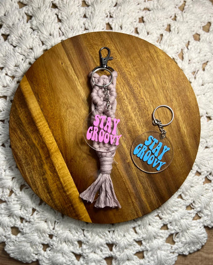 Stay Groovy Acrylic Keychain
