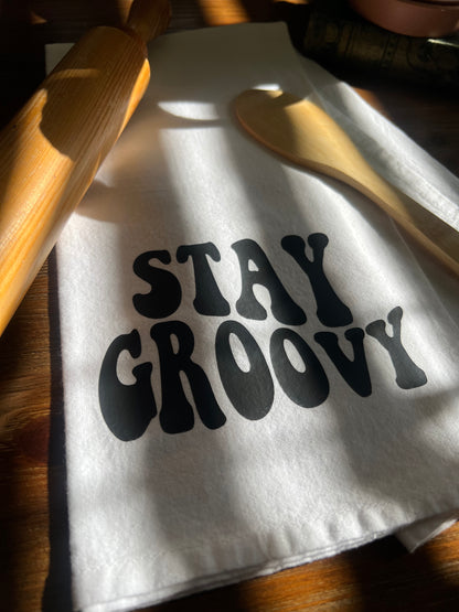 Stay Groovy Tea Towel