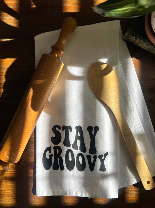 Stay Groovy Tea Towel