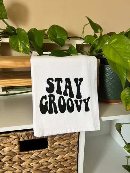 Stay Groovy Tea Towel