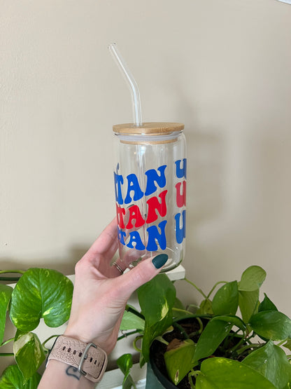 Titan Up Retro Glass Cup