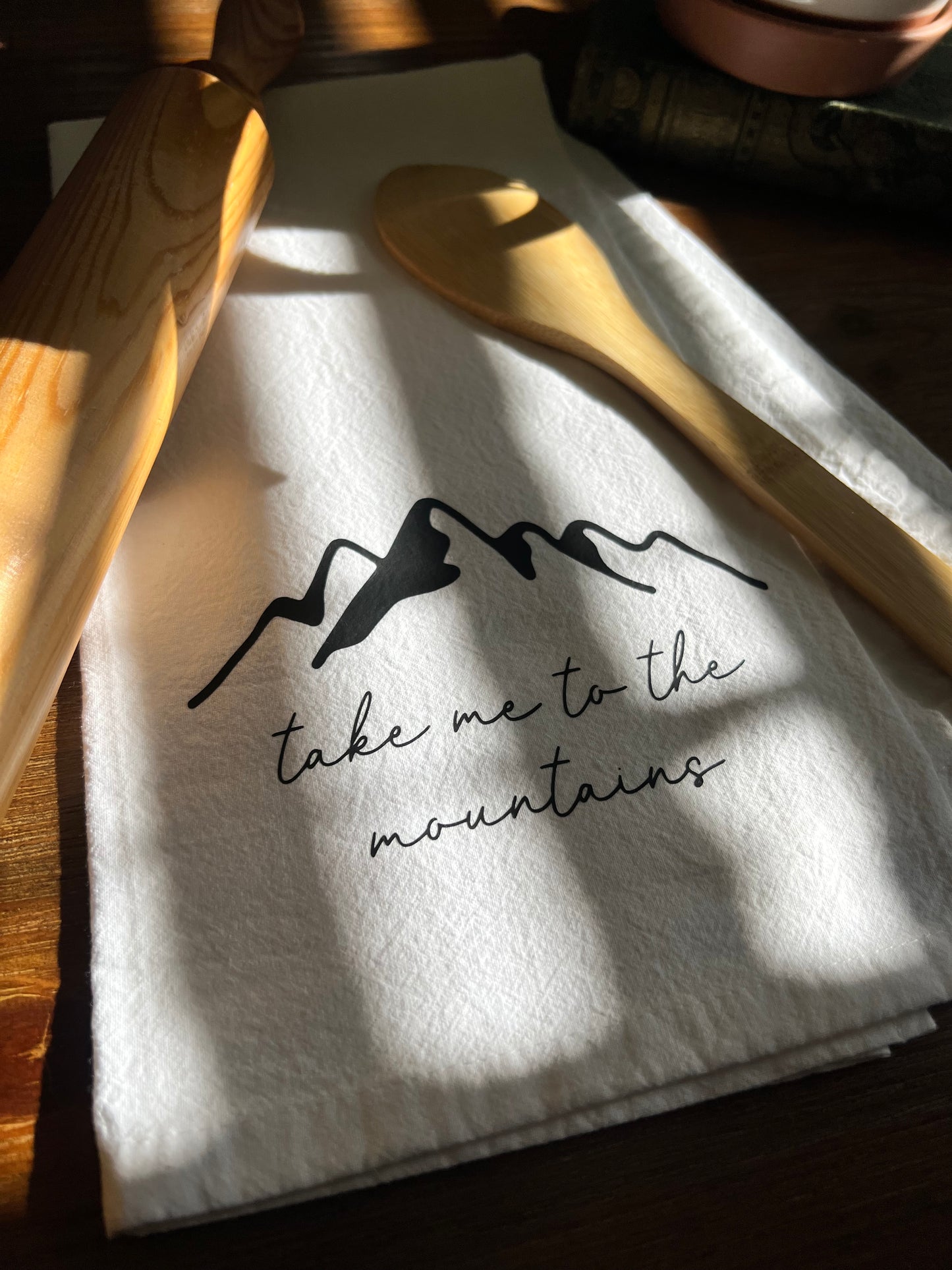 Take Me to the Mountains Tea Towel